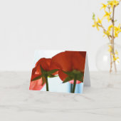 赤いバラの底カード カード (黄色い花)