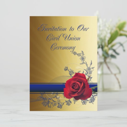 赤いバラの愛を持つ市民連合の招待 招待状 (スタンド正面)