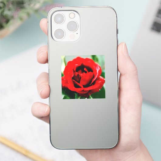 赤いバラの愛 シール (スマートフォン)