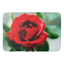 赤いバラの愛 バスマット