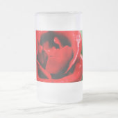 赤いバラの愛 フロストグラスビールジョッキ (中央)