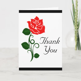 赤いバラの感謝カード サンキューカード