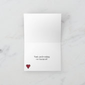 赤いバラの感謝カード サンキューカード (内部)