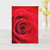 赤いバラの折られたカード カード (黄色い花)