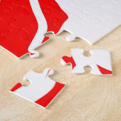 赤いバラの抽象芸術 ジグソーパズル (側面)