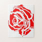 赤いバラの抽象芸術 ジグソーパズル (縦)