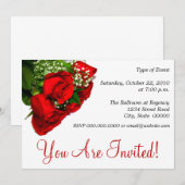 赤いバラの招待状 招待状 (正面/裏面)