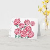 赤いバラの挨拶状 カード (黄色い花)