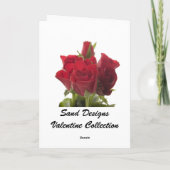 赤いバラの束 – 私からあなたへの愛と シーズンカード (裏面)