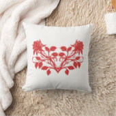 赤いバラの枕 クッション (ブランケット)