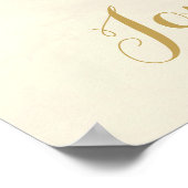 赤いバラの果実の冬の結婚式のウェルカムサイン ポスター (角)