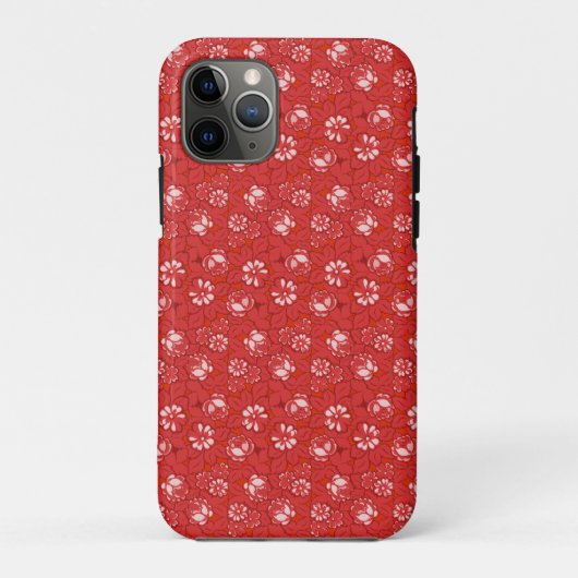 赤いバラの模様 Case-Mate iPhoneケース (裏面)