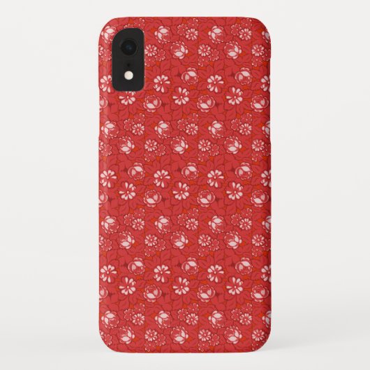 赤いバラの模様 Case-Mate iPhoneケース (裏面)