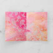 赤いバラの母の日を持つ女性 カード (内部)