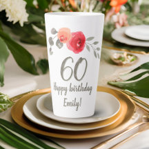 赤いバラの水彩花60歳の誕生日フラワー