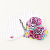 赤いバラの水彩花 ノートブック (内部)