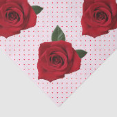 赤いバラの水玉模様のギフトのティッシュペーパー 薄葉紙 (詳細)