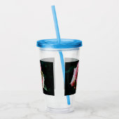 赤いバラの油絵 アクリルタンブラー (左)
