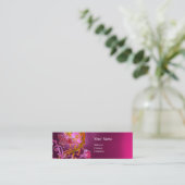 赤いバラの渦巻き宝石 赤 ピンク スキニー名刺 (スタンド正面)