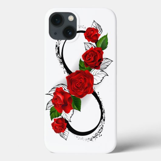 赤いバラの無限大記号 Case-Mate iPhoneケース (裏面)