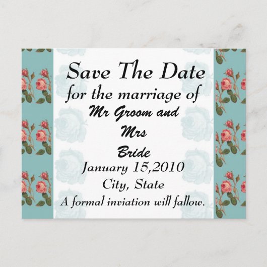 赤いバラの特別な日を救うポストカード 案内ポストカード (正面)