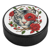 赤いバラの白い虎 – 野生動物はっきりしたのフローラ アイスホッケーパック (3/4)