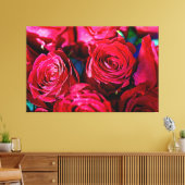 赤いバラの素敵な束 キャンバスプリント (インサイチュ (リビング))