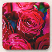 赤いバラの素敵な束 コースター (正面)
