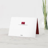 赤いバラの素敵な束 サンキューカード (裏面)