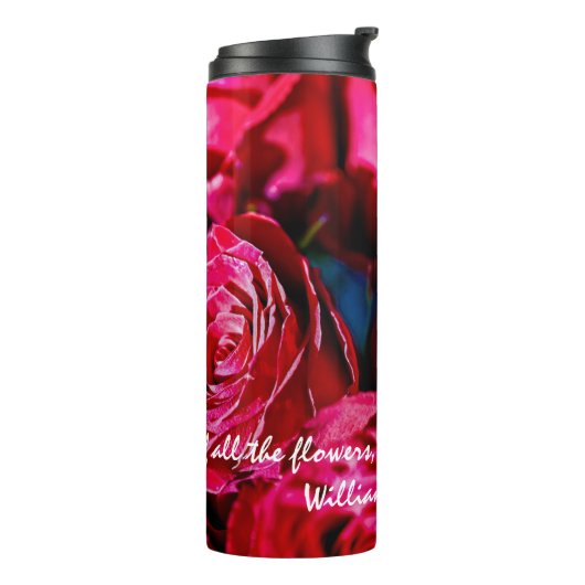 赤いバラの素敵な束 タンブラー (回転左)