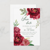 赤いバラの結婚式予告 セーブザデート (正面/裏面)
