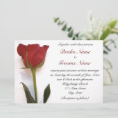 赤いバラの結婚式招待状 招待状 (スタンド正面)