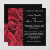 赤いバラの結婚式招待状 招待状 (正面/裏面)