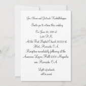 赤いバラの結婚式招待状 招待状 (裏面)