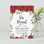 赤いバラの緑の誓いの更新招待 招待状 (スタンド正面)