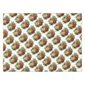 赤いバラの美しいロマンチックな夏の花束 テーブルクロス (正面(横))