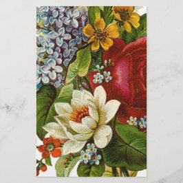 赤いバラの美しいロマンチックな夏の花束 便箋