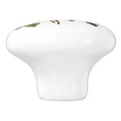 赤いバラの美しい茎 セラミックノブ (側面)