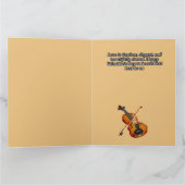 赤いバラの美しい黒いカップル カード (内部)