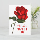 赤いバラの美女と野獣 スウィート16パーティー 招待状 (スタンド正面)