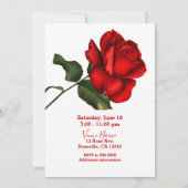 赤いバラの美女と野獣 スウィート16パーティー 招待状 (裏面)