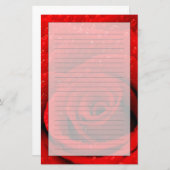 赤いバラの背景の写真 便箋 (正面/裏面)