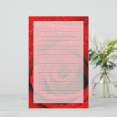 赤いバラの背景の写真 便箋 (スタンド正面)