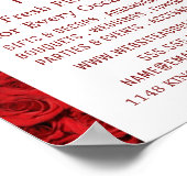 赤いバラの背景、フローリ広告ー ポスター (角)