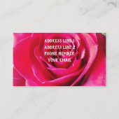 赤いバラの背景 名刺 (裏面)