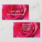 赤いバラの背景 名刺 (正面/裏面)
