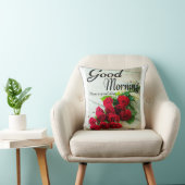 赤いバラの花おはようございます クッション (椅子)