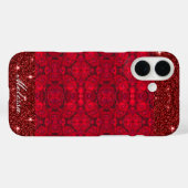 赤いバラの花と露 – カスタム Case-Mate iPhoneケース (裏面 (横))