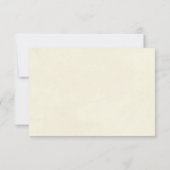 赤いバラの花のアイボリーの結婚式のrsvpの応答カード 出欠カード (裏面)