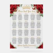 赤いバラの花のスイート 15 16 キンセアニエラ 着席案内 アクリルサイン (正面)